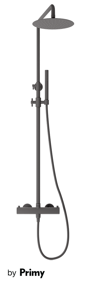 Scandtap Steel Pleasure 2 komplet Brusearmatur Scrap (mat mørkegrå)